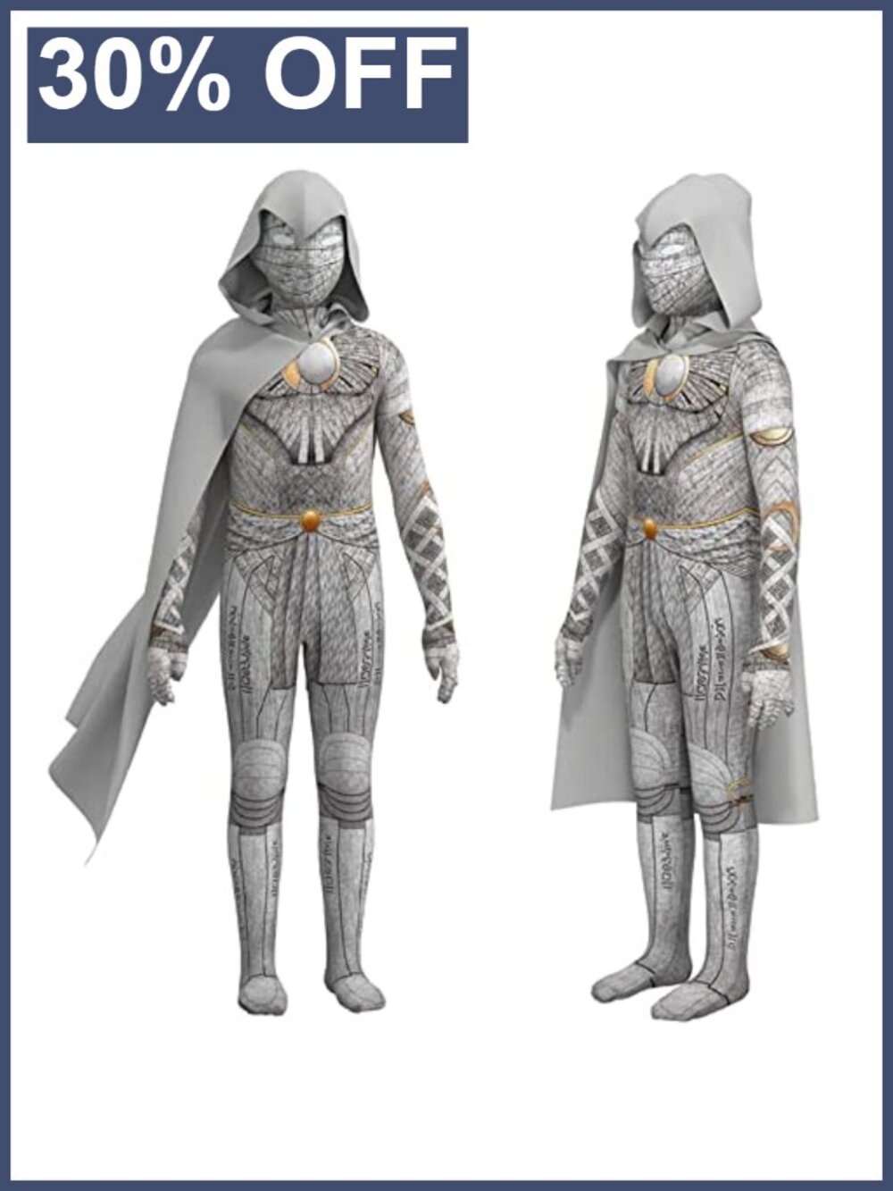 Boys Knight Costume Jumpsuit Hooded Cloak Halloween Cosplay Outfit Set